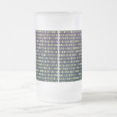 Binärer Code-mattierte Glasbier-Tasse Mattglas Bierglas (Mittel)