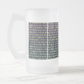 Binärer Code-mattierte Glasbier-Tasse Mattglas Bierglas (Links)