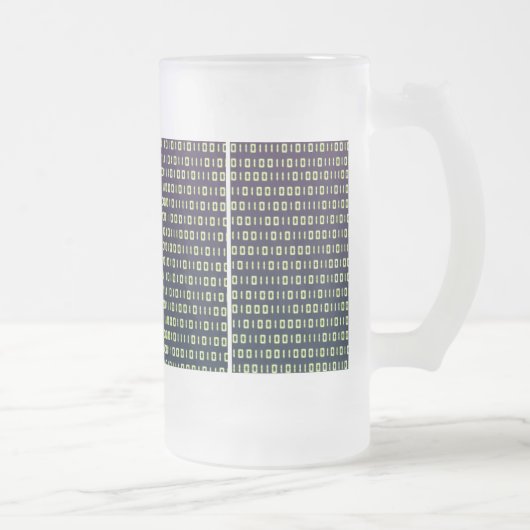 Binärer Code-mattierte Glasbier-Tasse Mattglas Bierglas (Rechts)