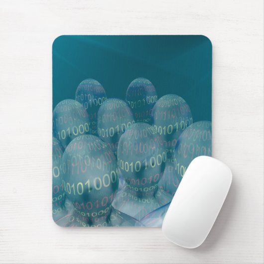binärer Code , Mensch und digitale Kommunikation . Mousepad (Mit Mouse)