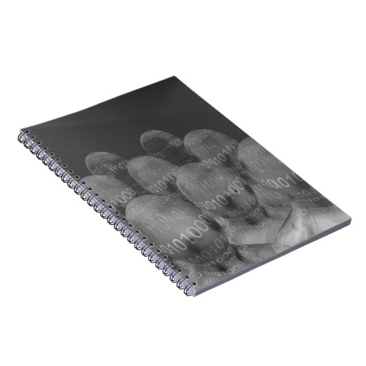 binärer Code , Mensch und digitale Kommunikation . Notizblock (Rechte Seite)