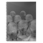 binärer Code , Mensch und digitale Kommunikation . Notizblock (Vorderseite)