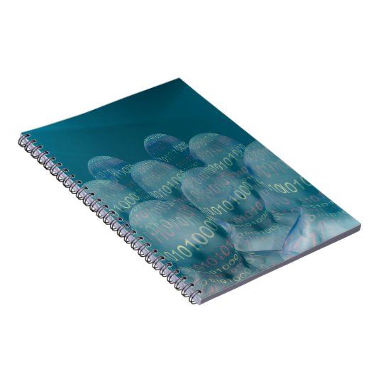 binärer Code , Mensch und digitale Kommunikation . Notizblock (Rechte Seite)