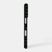 Binärer Code mit dem Namen der Bildleuchte iPhone 16 Hülle (Rechte Seite)