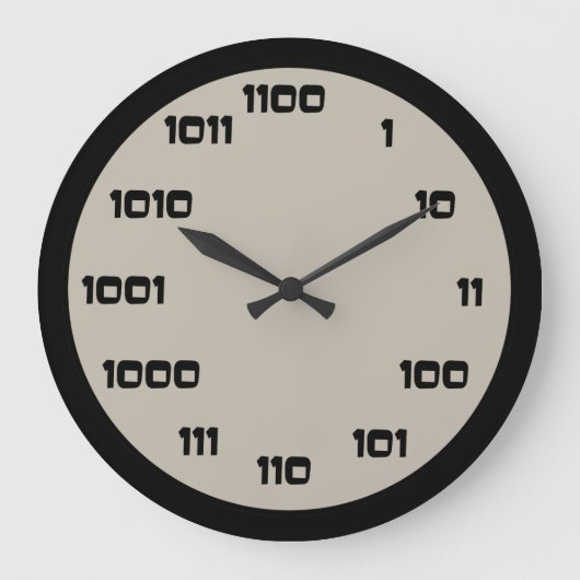 Binärer Code-Uhr Große Wanduhr (Vorderseite)