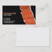 Binärer Riss - Orange Visitenkarte (Vorne/Hinten)