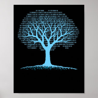 Binärer Tree-Computer-Coding-T - Shirt Poster