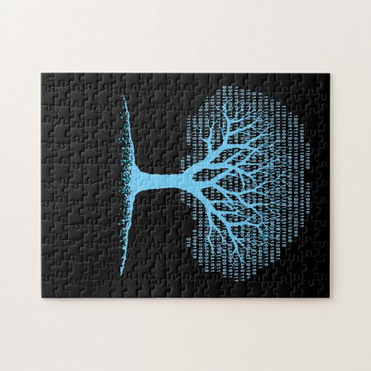 Binärer Tree-Computer-Coding-T - Shirt Puzzle (Horizontal)