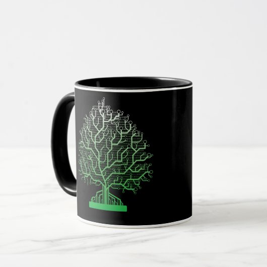 Binärer Tree-Computercodierer Tasse (Vorderseite Links)