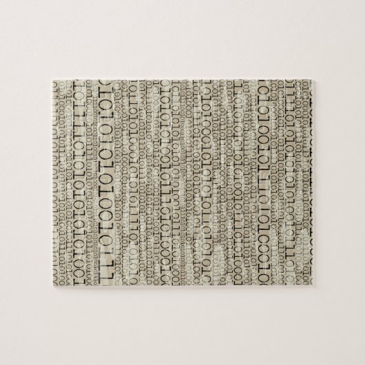 Binärer Trendy Funky NerdNerdy Geek Retro Puzzle (Horizontal)