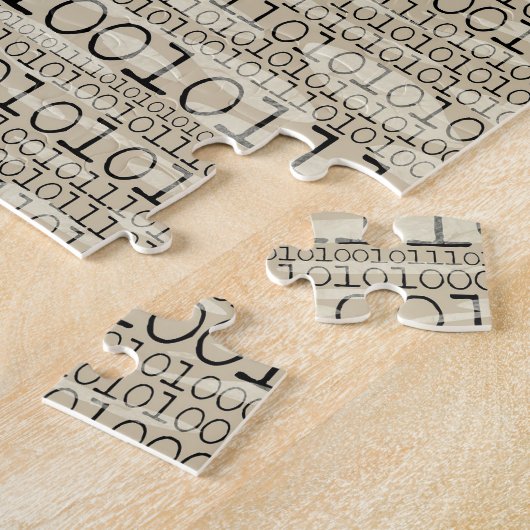 Binärer Trendy Funky NerdNerdy Geek Retro Puzzle (Seite)