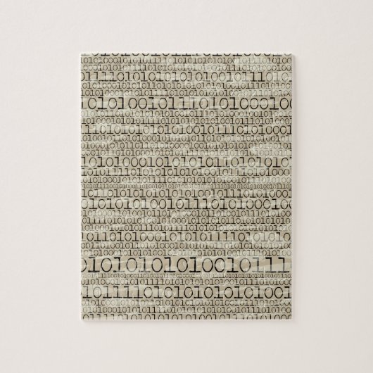 Binärer Trendy Funky NerdNerdy Geek Retro Puzzle (Vertikal)