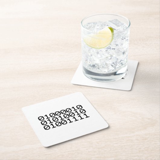 BINÄRES BRO RECHTECKIGER PAPPUNTERSETZER (Vor Ort)