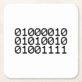 BINÄRES BRO RECHTECKIGER PAPPUNTERSETZER (Vorderseite)