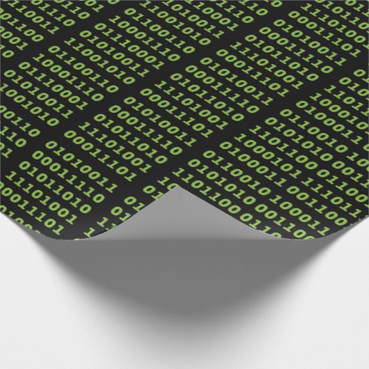 Binäres Codemuster Geschenkpapier (Ecke)