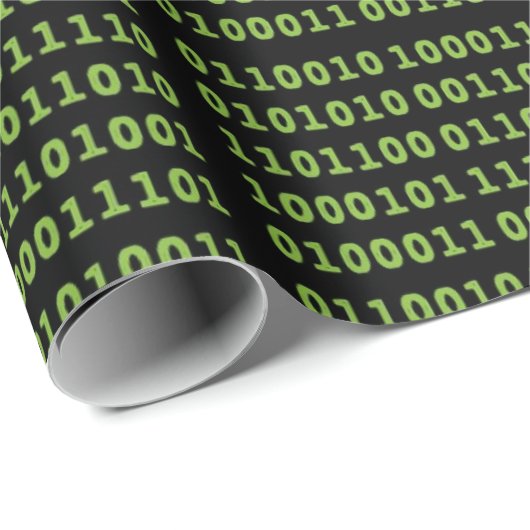 Binäres Codemuster Geschenkpapier (Rolleneckpunkt)