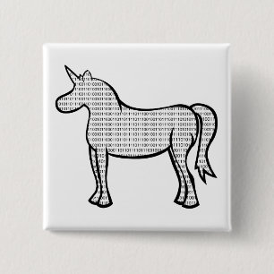Binäres Einhorn Button