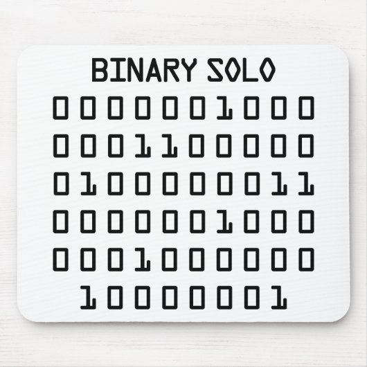 Binäres Solo Mousepad (Vorne)