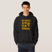 Binaries Are For Robots Cute Genderfluid Nonbinary Hoodie (Vorne ganz)