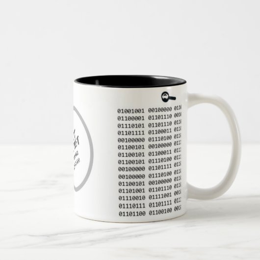 Binärkode des Master-Computerprogramms AH2009 Zweifarbige Tasse (Rechts)
