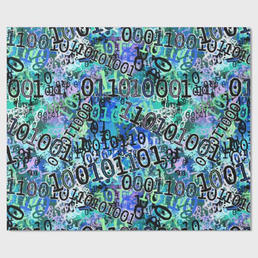 Binärkode Geschenkpapier (Flach)
