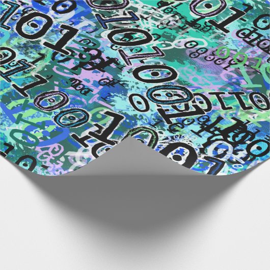 Binärkode Geschenkpapier (Ecke)