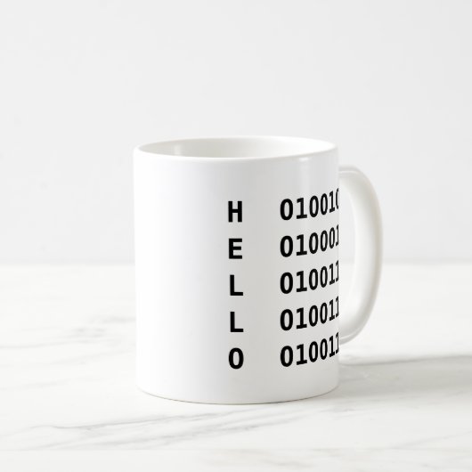 Binärkode Kaffeetasse (VorderseiteRechts)