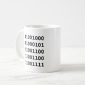 Binärkode Kaffeetasse (Vorderseite Links)