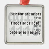 Binärkode Ornament Aus Metall (Vorne)