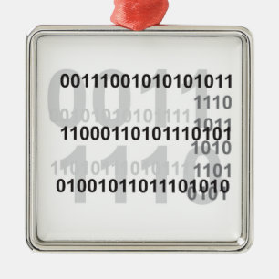 Binärkode Ornament Aus Metall