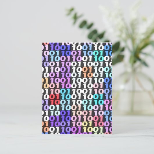 Binärkode Postkarte (Stehend Vorderseite)