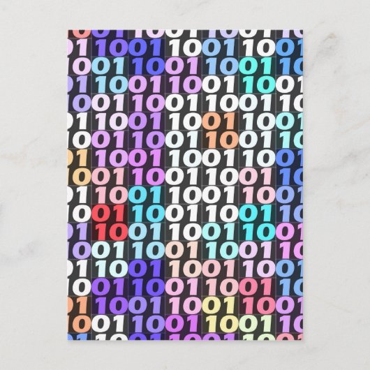 Binärkode Postkarte (Vorderseite)
