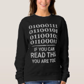 Binärkode-Programmier-Diagramm Sweatshirt (Vorderseite)