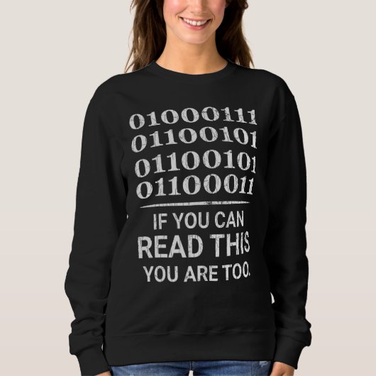 Binärkode-Programmier-Diagramm Sweatshirt (Vorderseite)