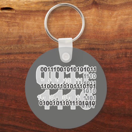Binärkode Schlüsselanhänger (Vorderseite)