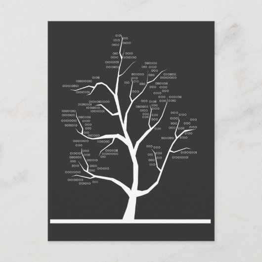 Binärkode-Struktur des Informatiklehrers Postkarte (Vorderseite)