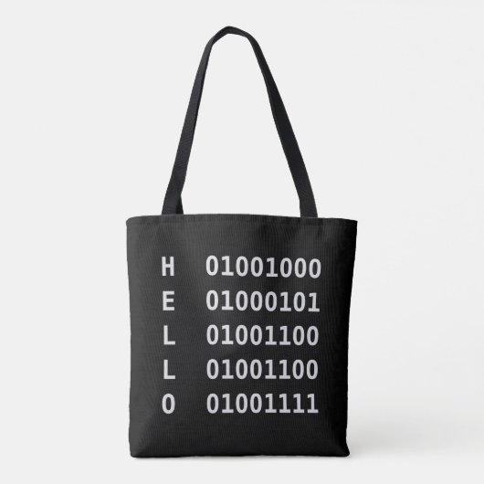 Binärkode Tasche (Rückseite)