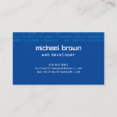 Binärnummern für Entwickler - Künstliche Intellige Visitenkarte (Rückseite)