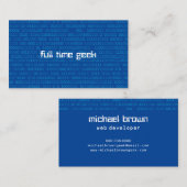 Binärnummern für Entwickler - Künstliche Intellige Visitenkarte (Vorne/Hinten)