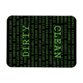 Binärprogramm Geek Clean Dirty Geschirrspüler Magn Magnet (Horizontal)