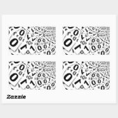 BINÄRSYSTEM RECHTECKIGER AUFKLEBER (Blatt)