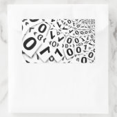 BINÄRSYSTEM RECHTECKIGER AUFKLEBER (Tasche)