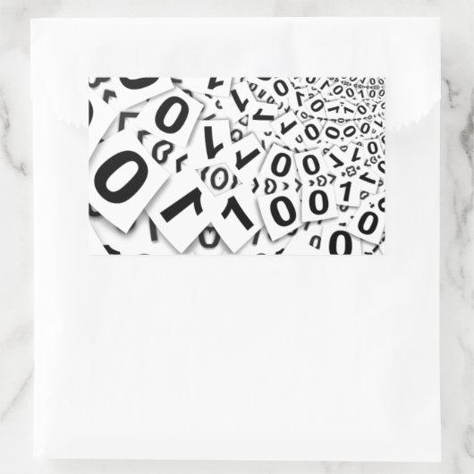 BINÄRSYSTEM RECHTECKIGER AUFKLEBER (Tasche)