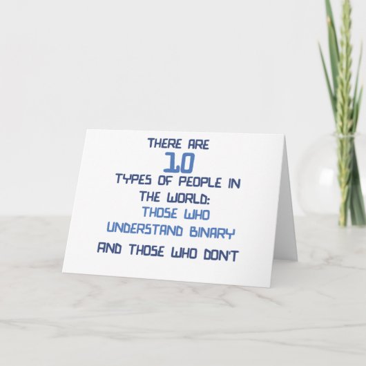 Binärwitz Karte (Vorderseite)