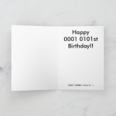Binary 21. Geburtstagskarte Karte (Innenseite)