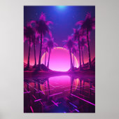 Binary Bliss: Synthwave Euphoria Poster (Vorne)