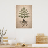 Binary Botany - Coding and Nature Abstract Art Poster (Küche)