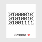 BINARY BRO AUFKLEBER (Blatt)