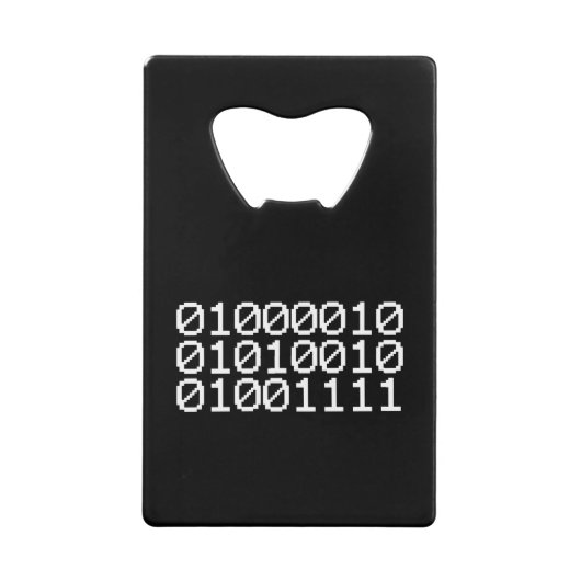 BINARY BRO GELDKARTEN FLASCHENÖFFNER (Vorderseite)
