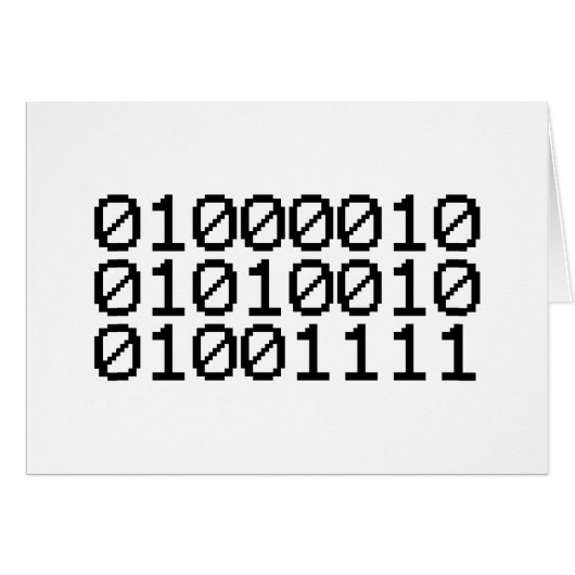 BINARY BRO GREETING CARD (Vorderseite (Horizontal))